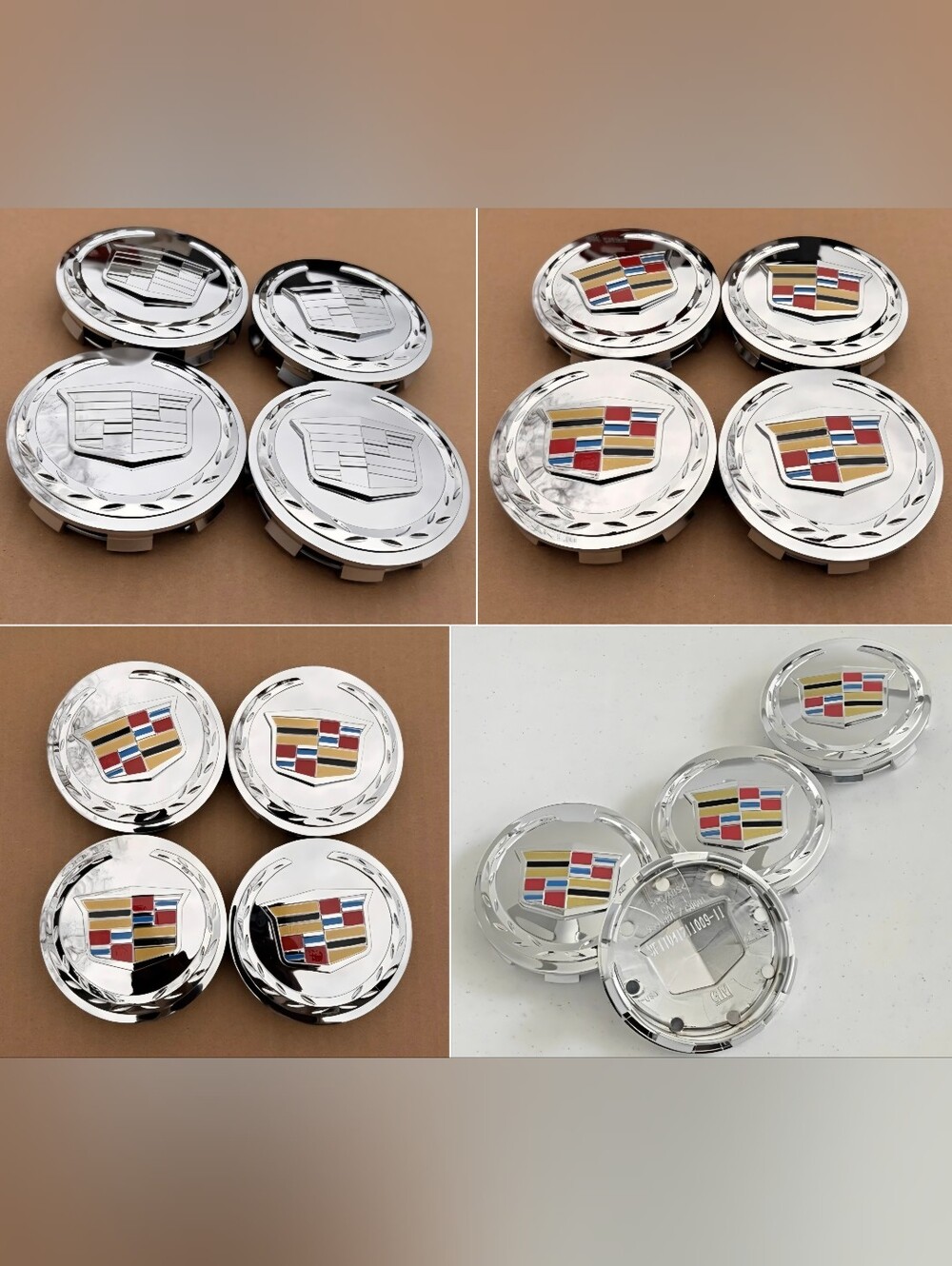 4 Brand New Cadillac 83mm Wheel Rim Center Caps Choose Color